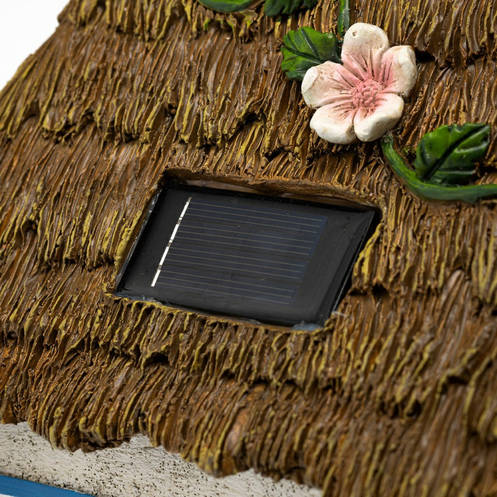 Miniature Floral Fairy Garden Solar Cottage | Plow & Hearth
