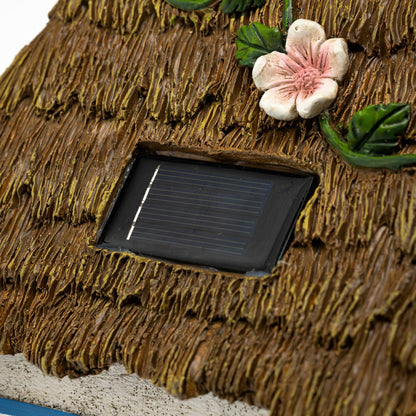 Miniature Floral Fairy Garden Solar Cottage | Plow & Hearth
