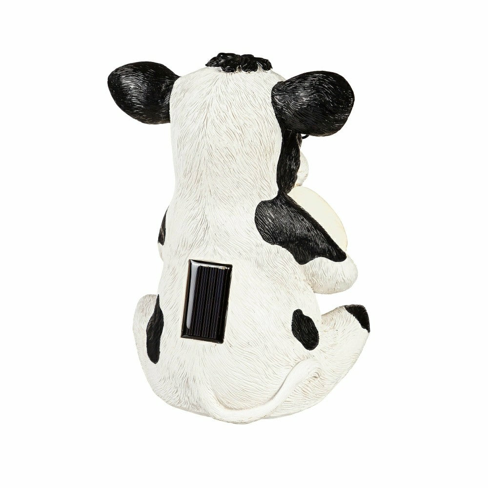 Cow with Glasses Solar Garden Statue, 8"H | Plow & Hearth