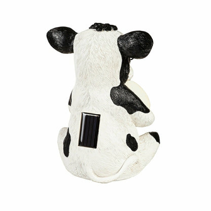Cow with Glasses Solar Garden Statue, 8"H | Plow & Hearth