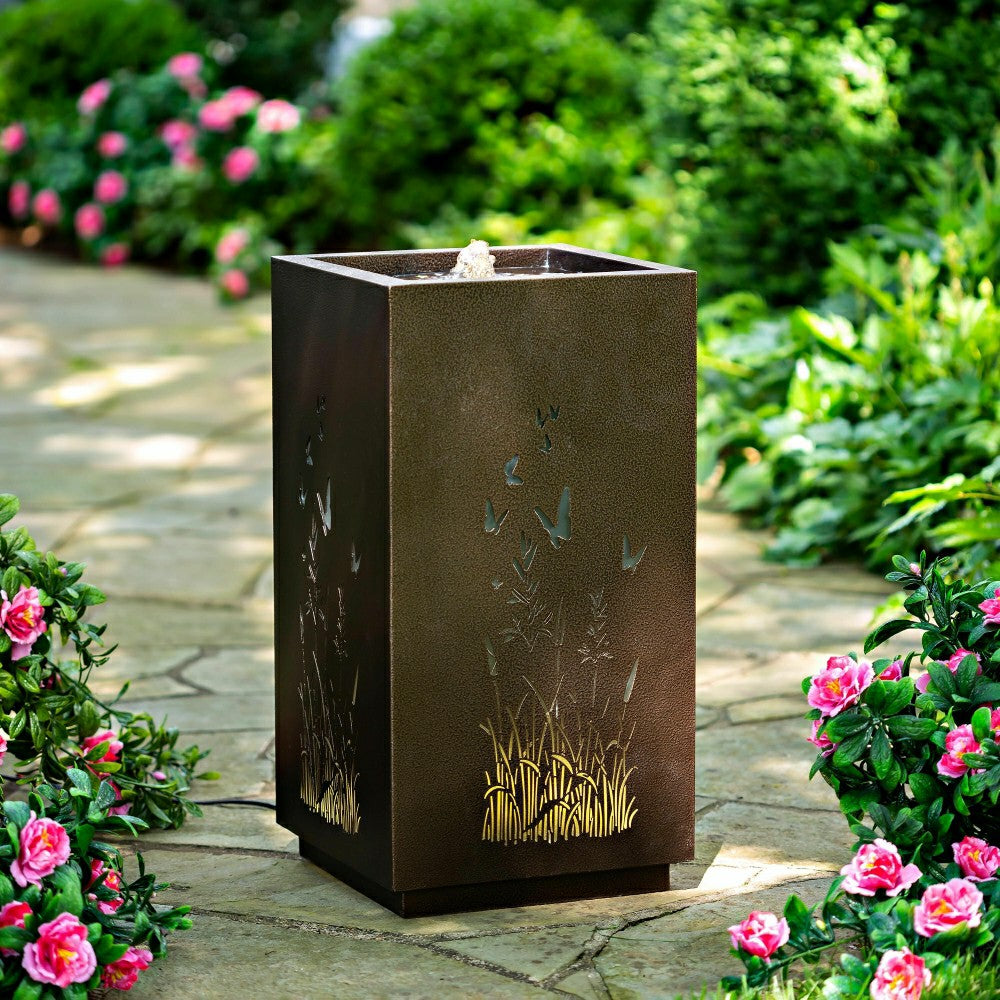 Indoor/Outdoor Lighted Butterfly Fountain | Plow & Hearth