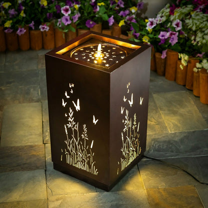 Indoor/Outdoor Lighted Butterfly Fountain | Plow & Hearth