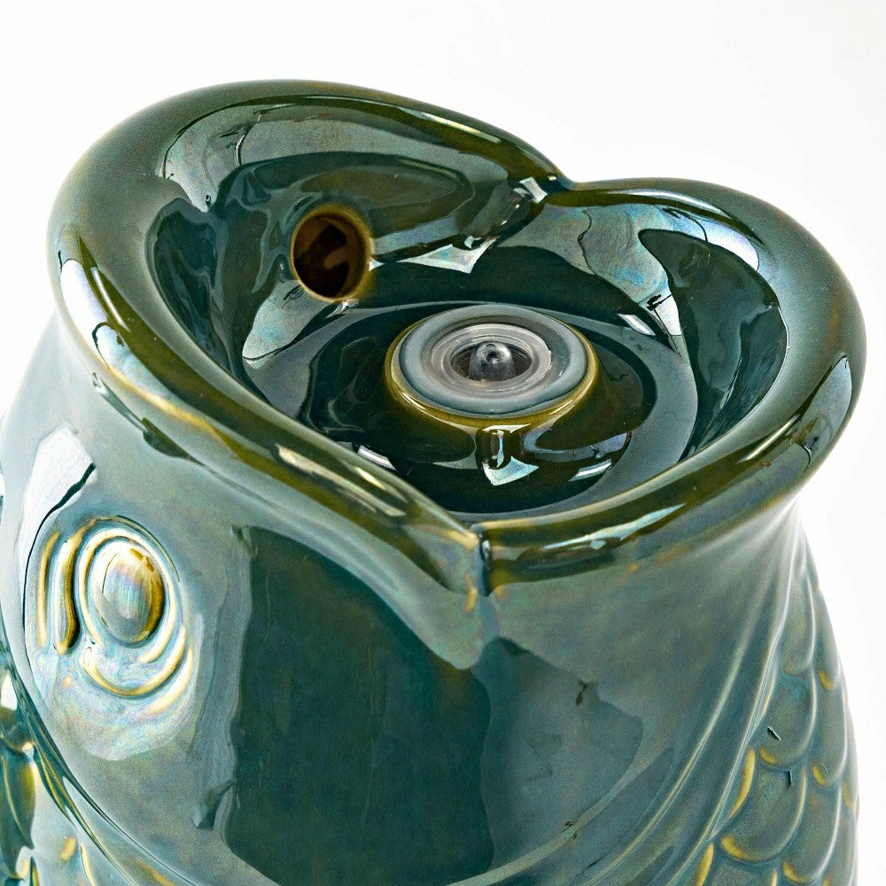 Ceramic Tabletop Fish Fountain | Plow & Hearth