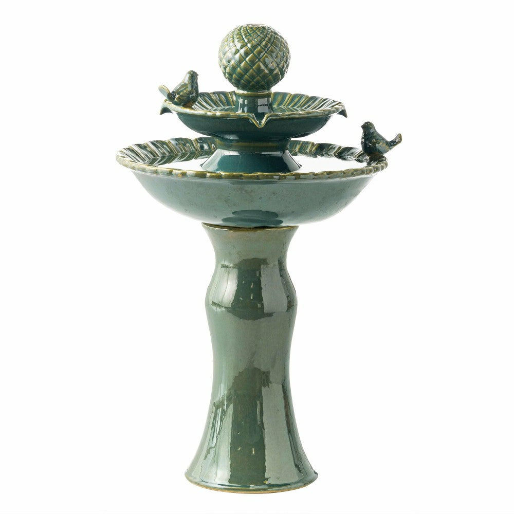 Ceramic Tiered Bird Fountain | Plow & Hearth