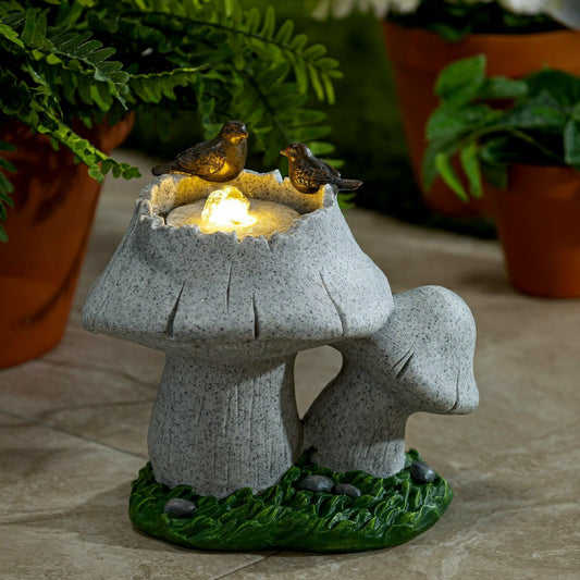 Birds on Mushroom Fountain | Plow & Hearth