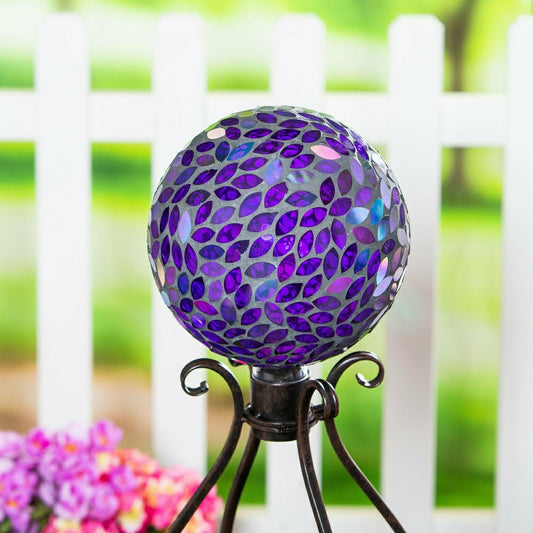 Flower Petal Mosaic Gazing Ball | Plow & Hearth