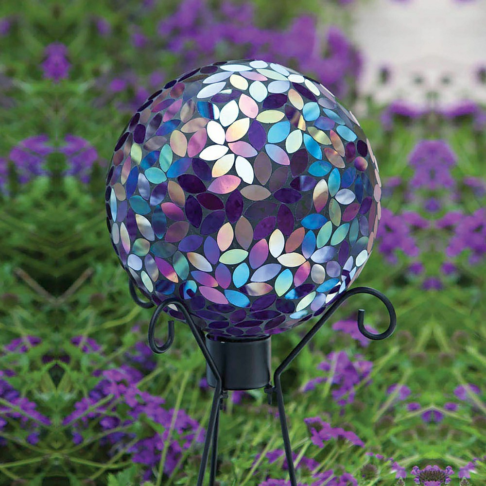 Flower Petal Mosaic Gazing Ball | Plow & Hearth