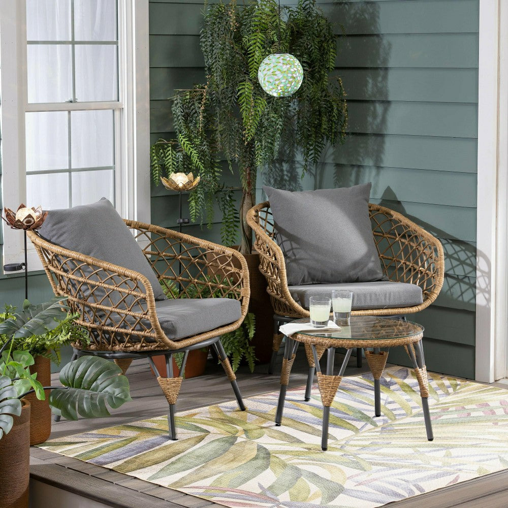 Green Leaves Solar Hanging Mosaic Gazing Ball | Plow & Hearth