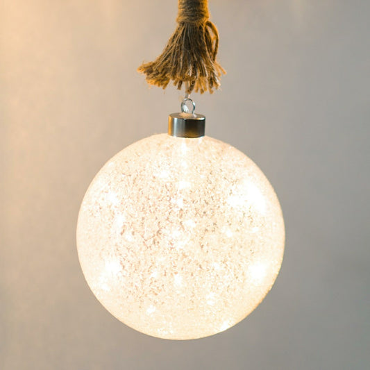 Jute Rope Light Sphere, Large | Plow & Hearth
