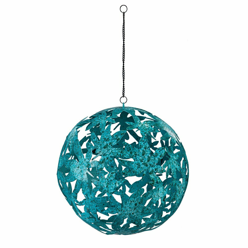Metal Leaves Decorative Garden Ball, 10" | Plow & Hearth