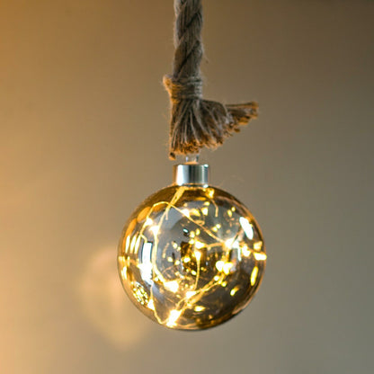 Jute Rope Light Sphere, Small | Plow & Hearth