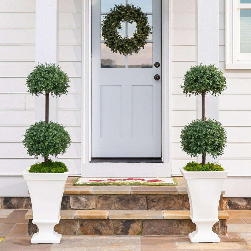 Faux Boxwood Double Topiary Sphere, 20" dia. | Plow & Hearth