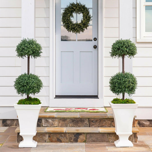 Faux Boxwood Double Topiary Sphere, 20" dia. | Plow & Hearth