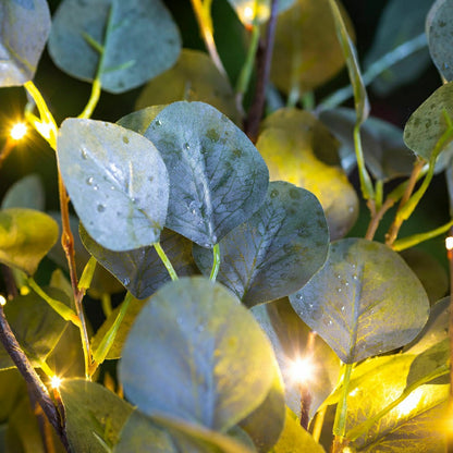 Indoor/Outdoor Battery-Operated Lighted Eucalyptus Branches, Set of 2 | Plow & Hearth