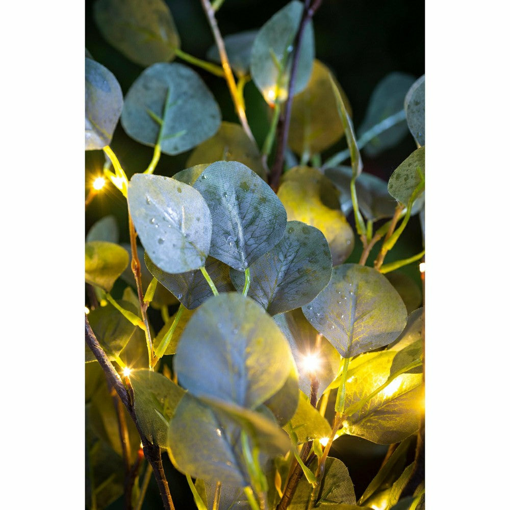 Indoor/Outdoor Battery-Operated Lighted Eucalyptus Branches, Set of 2 | Plow & Hearth