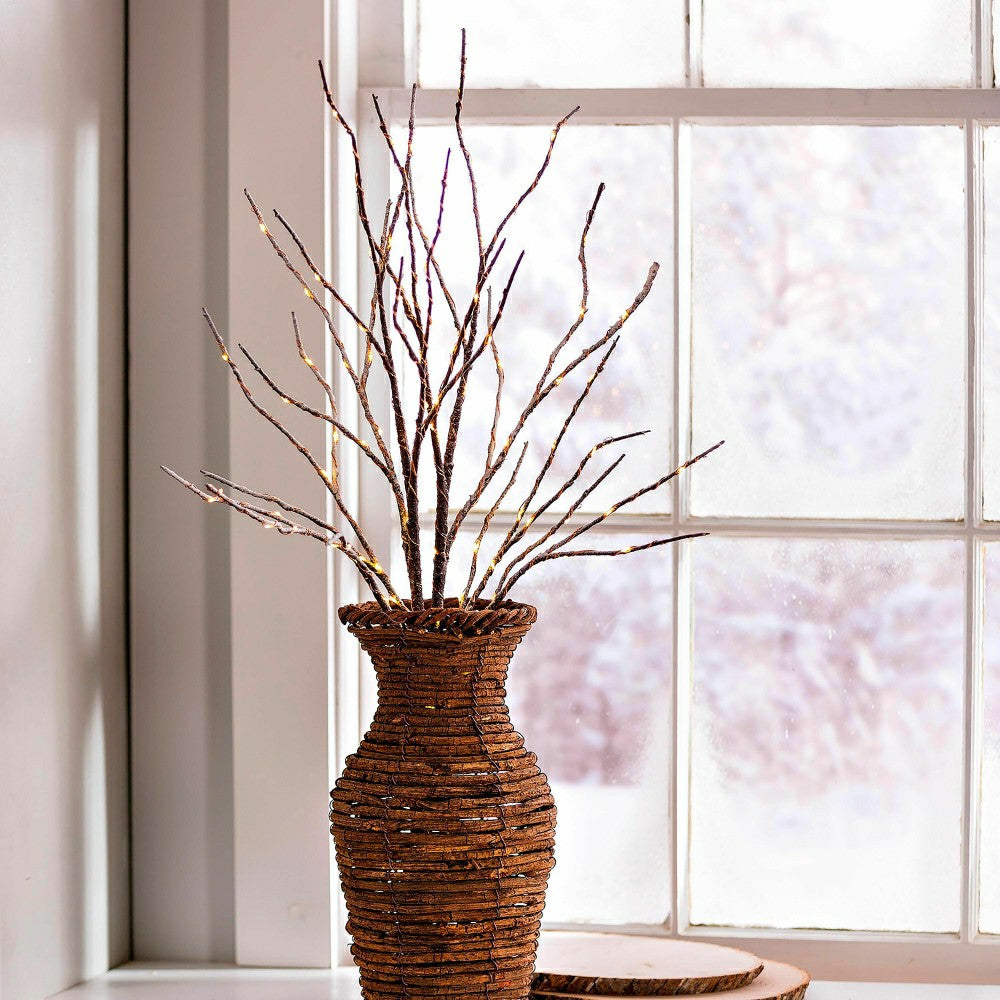 Indoor/Outdoor Lighted Birch Branches, Set of 2 | Plow & Hearth
