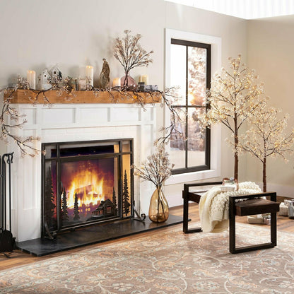 Indoor/Outdoor Lighted Baby's Breath Branches, Set of 2 | Plow & Hearth