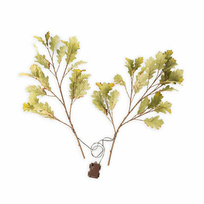 Indoor/Outdoor Lighted Moss Oak Branches, Set of 2 | Plow & Hearth
