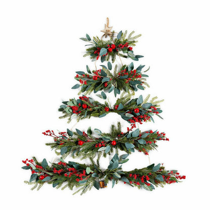 Lighted Hanging Wall Christmas Tree | Plow & Hearth