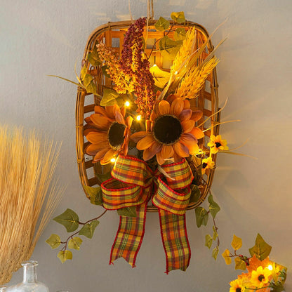 Light-Up Harvest Tobacco Basket Wall Hanging | Plow & Hearth