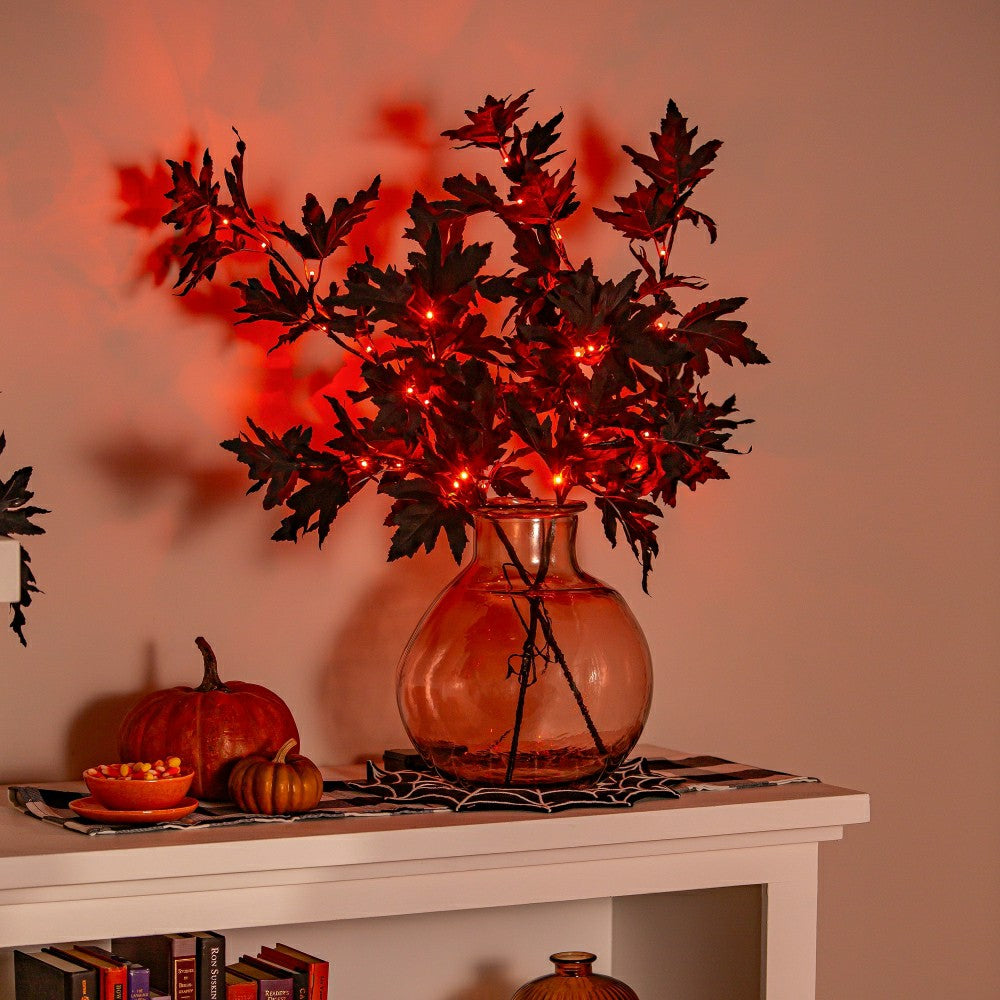 Halloween Maple Indoor/Outdoor LED Color Changing Artificial Branch, 3 | Plow & Hearth