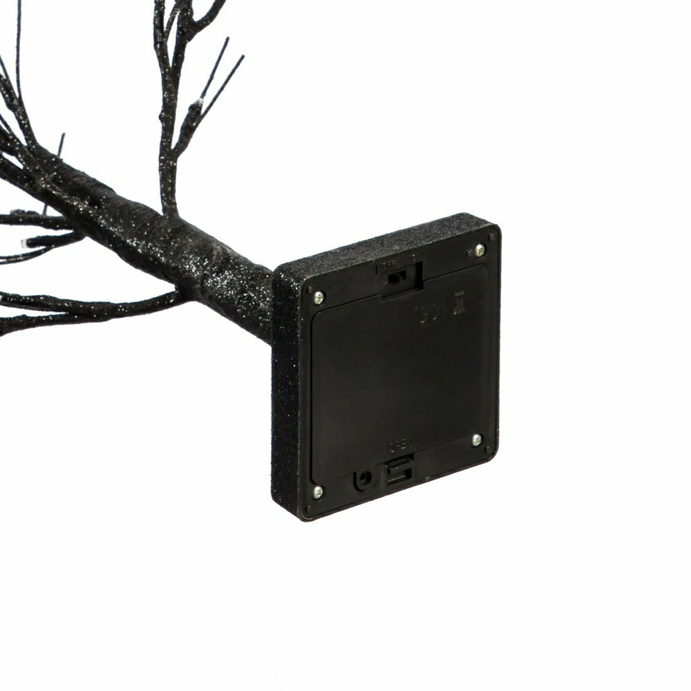 19"H LED Halloween Glittered Tree | Plow & Hearth