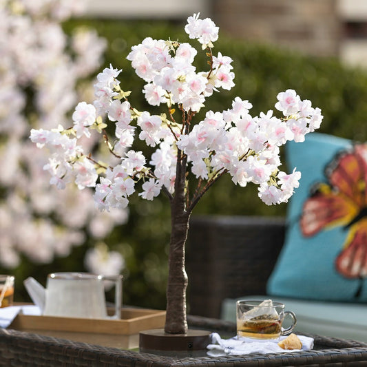 Lighted Tabletop Weeping Cherry Tree | Plow & Hearth