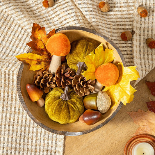 Harvest Blossom Fall Botanicals Fabric and Natural Fiber Bowl Filler T | Plow & Hearth
