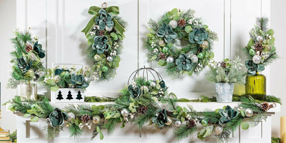 Artificial Tree in Pot with Ornaments Table Decor, 11"H | Plow & Hearth