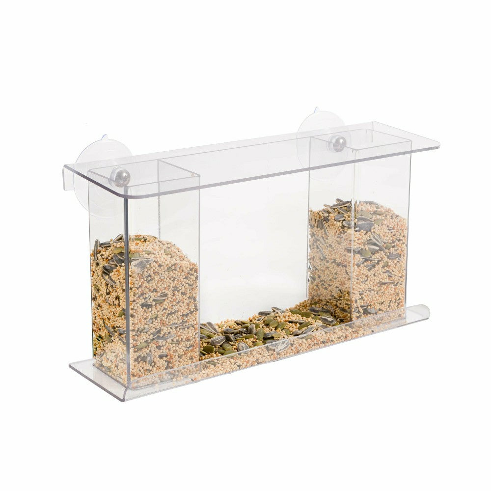 One-Way Mirror Window Mount Bird Feeder | Plow & Hearth
