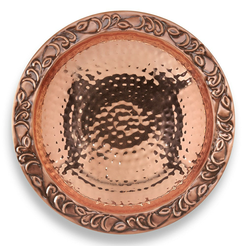 Pure Copper Birdbath on Powder-Coated Steel Pole With Sturdy Three-Pro | Plow & Hearth