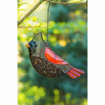 Holiday Poinsettia Bird Feeder, Cardinal | Plow & Hearth