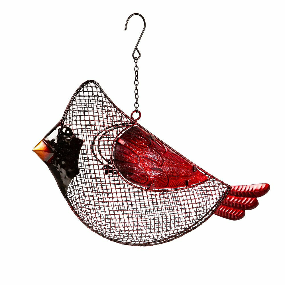 Holiday Poinsettia Bird Feeder, Cardinal | Plow & Hearth