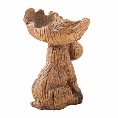 Resin Moose Birdbath | Plow & Hearth