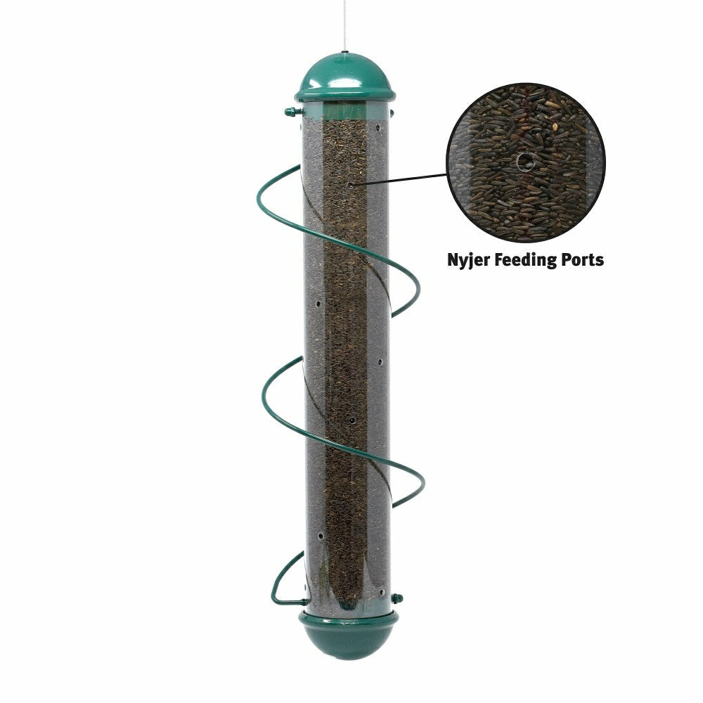 Green Spiral-Perch Finch Bird Feeder | Plow & Hearth