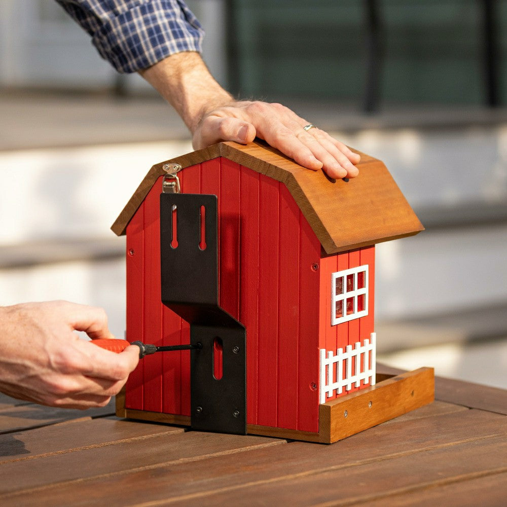 LED Barn House Smart Bird Feeder with Camera | Plow & Hearth