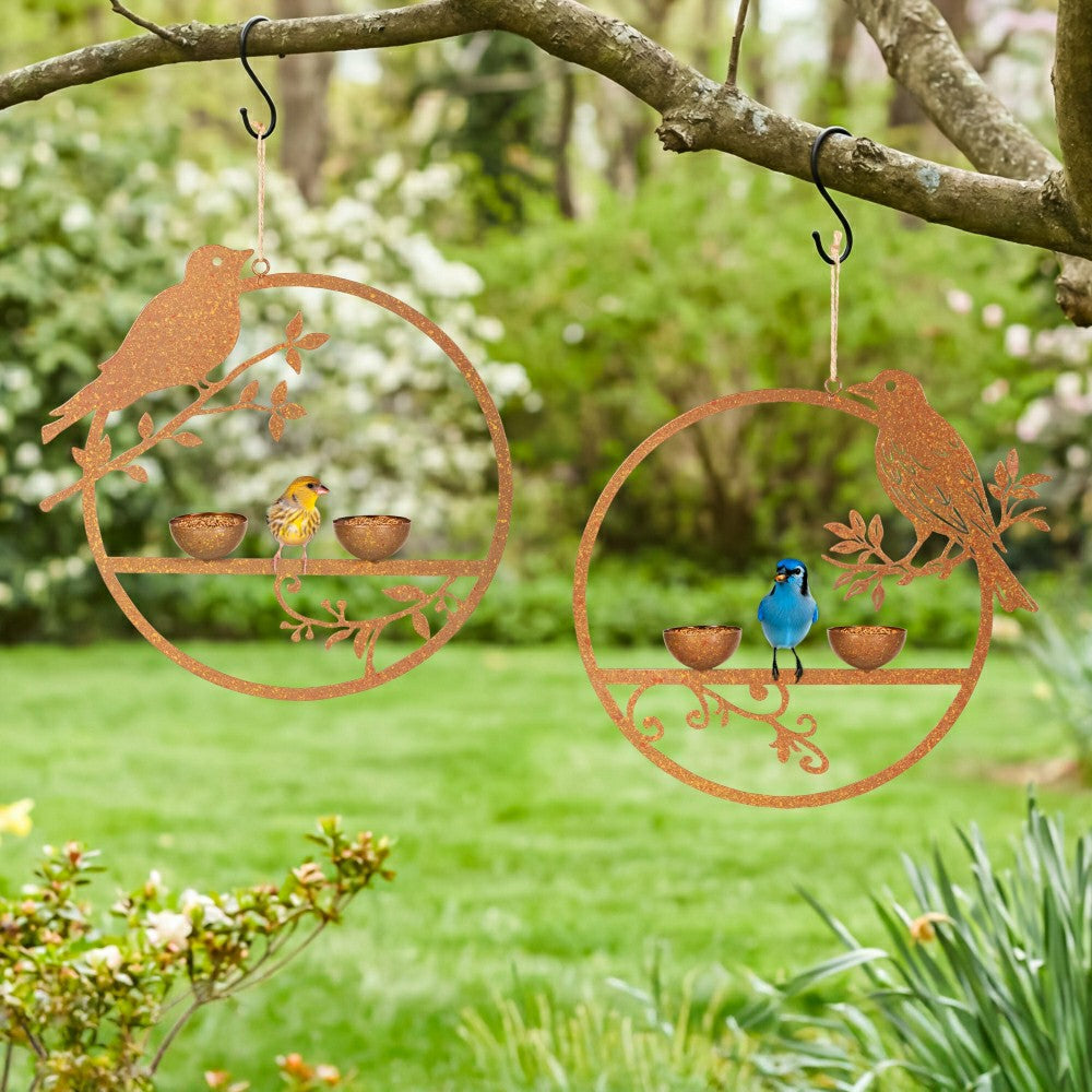 Metal Hanging Bird Feeder, Set of 2 | Plow & Hearth
