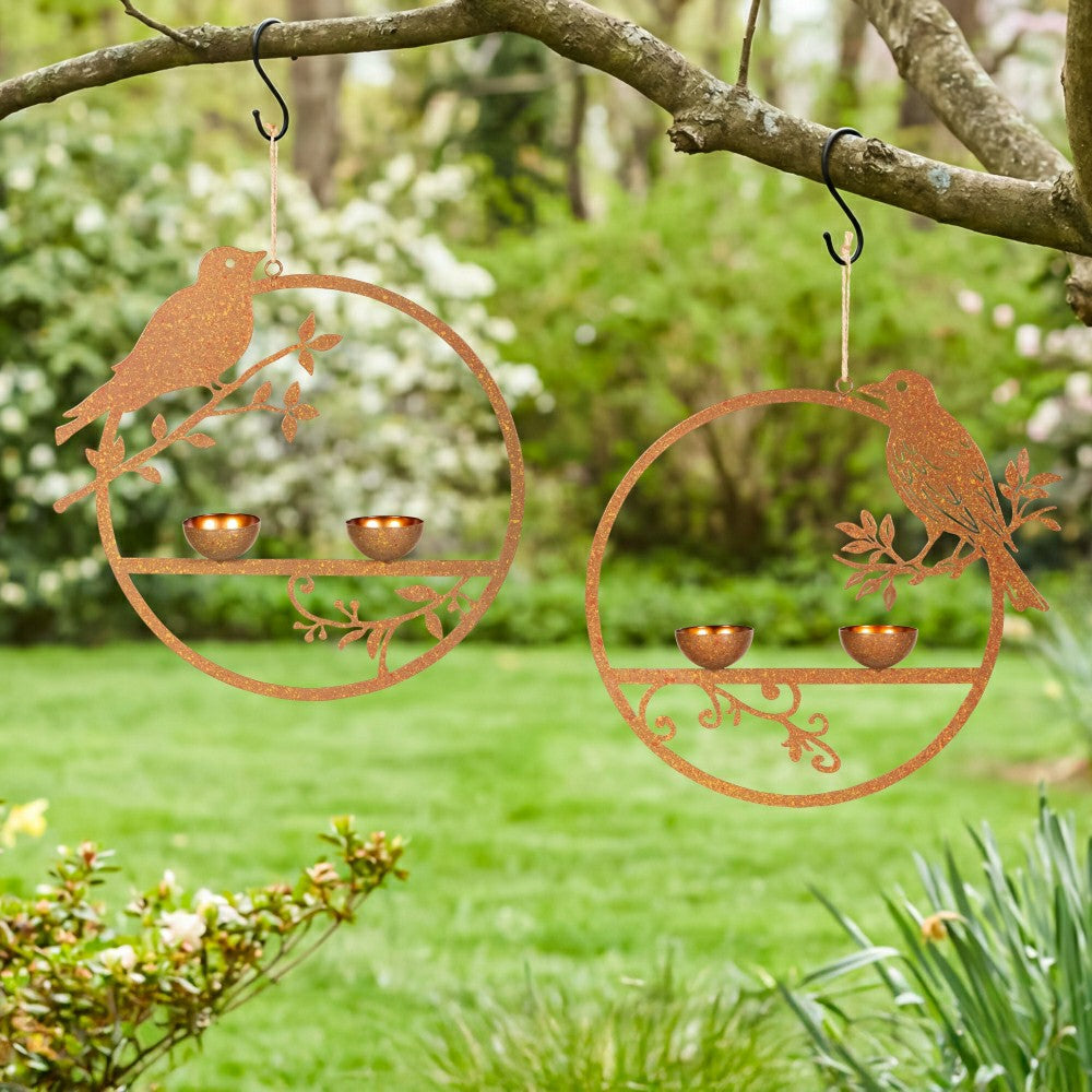 Metal Hanging Bird Feeder, Set of 2 | Plow & Hearth