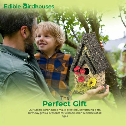 Tall Edible Birdhouse with Dark Roof | Plow & Hearth