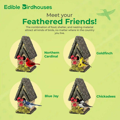 Tall Edible Birdhouse with Dark Roof | Plow & Hearth