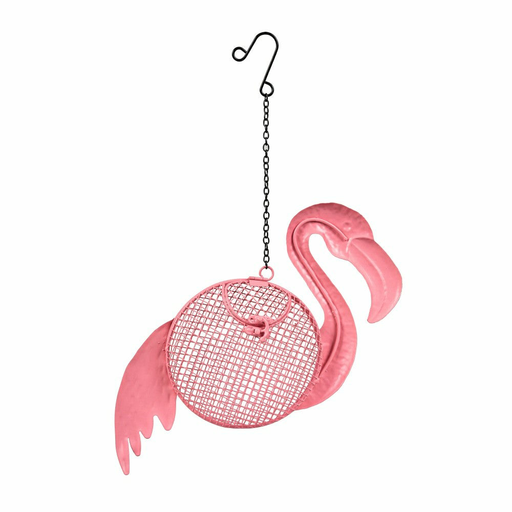 Palm Beach Bird Feeder, Metal Flamingo Seed Feeder | Plow & Hearth