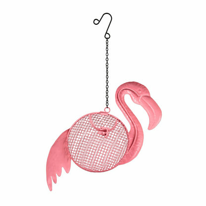 Palm Beach Bird Feeder, Metal Flamingo Seed Feeder | Plow & Hearth