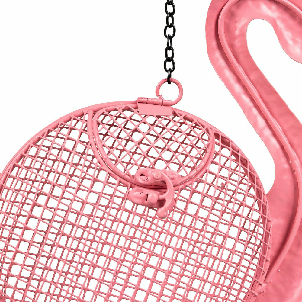 Palm Beach Bird Feeder, Metal Flamingo Seed Feeder | Plow & Hearth