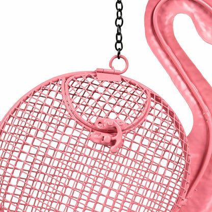 Palm Beach Bird Feeder, Metal Flamingo Seed Feeder | Plow & Hearth