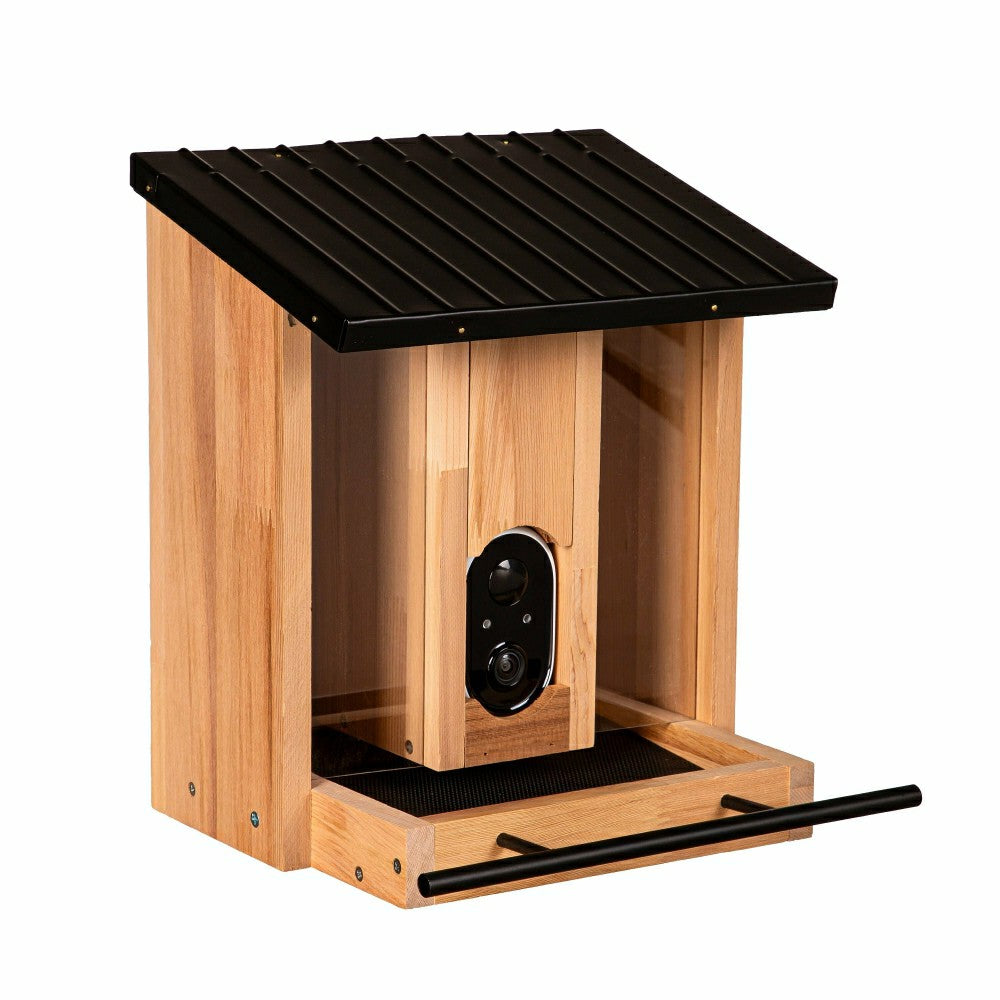 BirdsIVue Smart Feeder: Solar Wooden Bird Feeder | Plow & Hearth