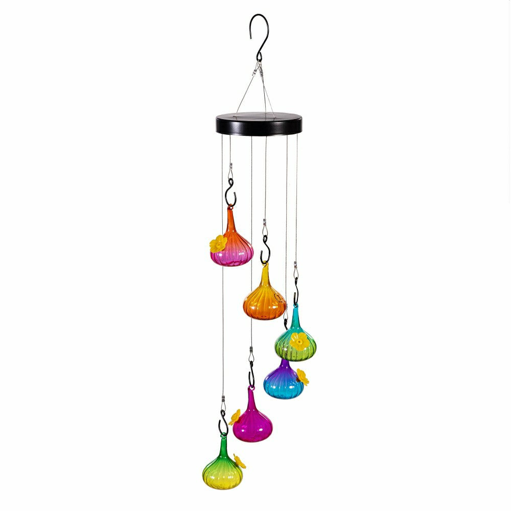 Palm Beach Bird Feeder, Glass Ombre Hanging Hummingbird Feeder | Plow & Hearth
