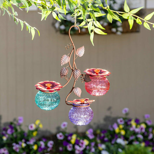 Three Bulb Hummingbird Feeder | Plow & Hearth