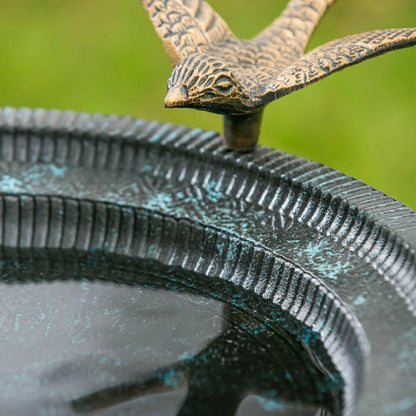 Sculpted Songbirds Metal Pedestal Birdbath | Plow & Hearth