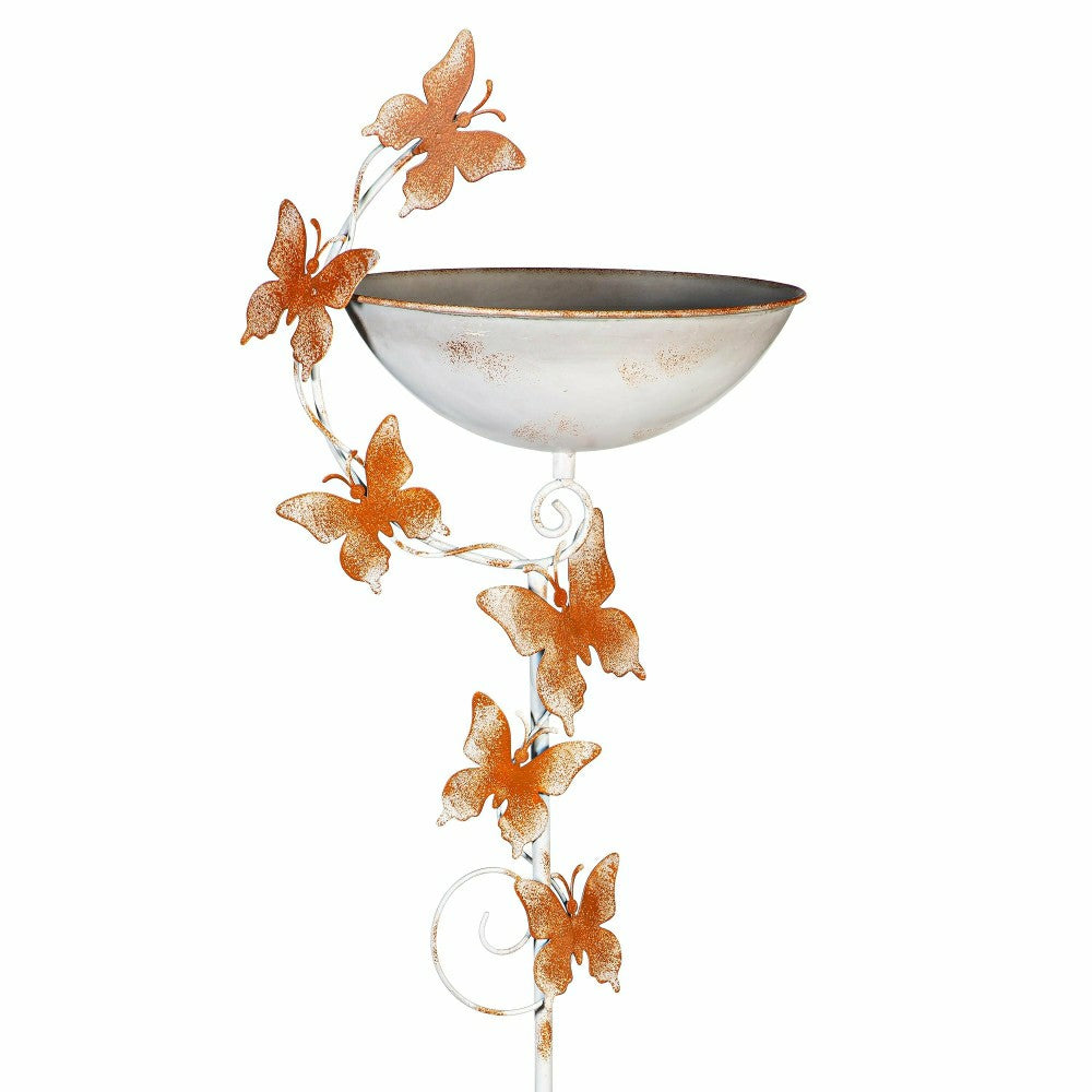 Garden of Wonder Birdbath, Metal Staked Butterfly | Plow & Hearth