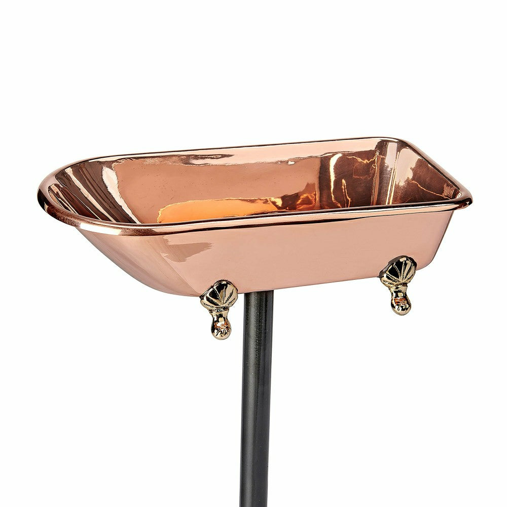 Splish Splash Birdbath, Polished Copper | Plow & Hearth